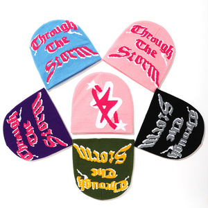 Gorro de invierno personalizado para hombre y mujer, gorro cálido con letras Y2k y estampado de Jacquard y logotipo personalizado - Product Image 5