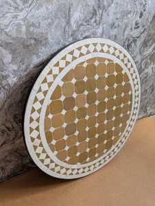 Mesa auxiliar de mosaico deslumbrante: Arte iridiscente-mesa de centro azul-mesa auxiliar-Decoración de sala de estar-regalo - Product Image 3