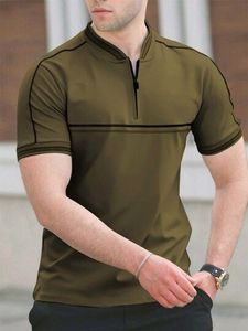 Polo en coton avec logo brodé personnalisé pour hommes Nouveau design Uniforme d'affaires de couleur unie pour le golf Style pour hommes - Product Image 5