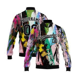 Chaqueta universitaria de lana 100% personalizada para hombre, cuello levantado, estilo icónico, logotipo bordado en la parte delantera, modelo transpirable a prueba de viento, 2017 - Product Image 1