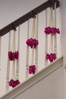 Rangkaian Daun Mutiara Dengan Tunas Teratai Holi Diwali Idul Fitri Ramadhan Dekorasi Rumah Pesta Latar Panggung Festival Pernikahan India Selatan