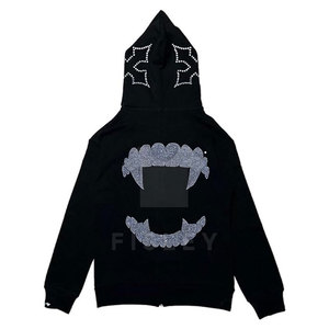 ¡Novedad de 2025! Sudaderas con capucha de lana para hombre con diseño de cremallera diseños OEM personalizados 100% ropa de invierno ligera de algodón - Product Image 2