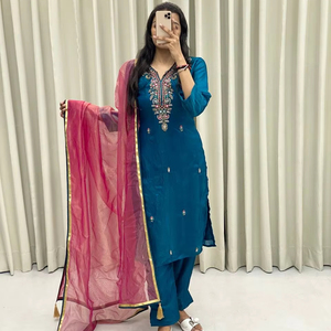 green emerald velvet dress Buy 8824 Indian Latest Dark Red Art Silk Suit Patiyal Salwar Kameez Punjabi  Party Wedding Cocktail Wear Ethnic Women Girls Semi Stitched at Amazon.in