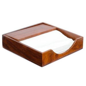 Distributeur de ronds de serviette en bois rustique personnalisé porte-serviettes poli pour les fêtes de table de ferme - Product Image 3