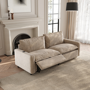 Sofá Reclinable de Tela Impermeable Color Caqui para Sala de Estar, Muebles Modulares, Juego de Sofás - Product Image 3