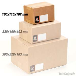 Small and Sturdy <b>Brown</b> Kraft Cardboard <b>Box</b> 160x115x102 mm with Flaps Featuring Recycled Materials for Postal Shipments - Product Image 6