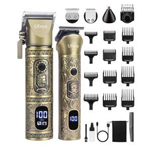 Kit de rasoirs électriques sans fil professionnels pour hommes, tondeuse à barbe et tondeuse à cheveux avec batterie, kit de toilettage pour hommes - Product Image 1