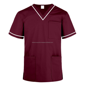 Gran oferta, uniformes de Hospital con cuello en V, uniformes médicos de enfermería, conjuntos de uniformes, camisetas de manga corta, uniforme de enfermera para mujer - Product Image 5