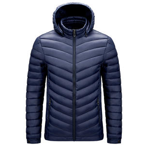 Chaqueta Acolchada Personalizada para Hombre, Ligera, de Fibra de Poliéster, con Capucha Extraíble, Reversible, Transpirable, con Cuello Alto y Estampado, para Otoño e Invierno - Product Image 5