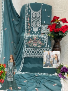 Tốt nhất bán georgette pakistani phù hợp với Thêu trình tự làm việc thực sự gương zarkan chi tiết có sẵn cho bán buôn cung cấp - Product Image 4