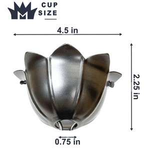 Elegante Cadena de lluvia de taza de flor de plata para un hermoso flujo de agua Metal duradero para jardín al aire libre y decoración del hogar - Product Image 1