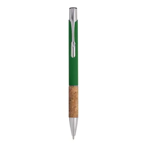 Penna Promozionale Personalizzata in Alluminio con Tappo in Sughero - Product Image 4