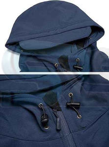 Veste Softshell imperméable de couleur unie de haute qualité pour hommes avec tissu respirant coupe-vent Style d'aventure en plein air - Product Image 2