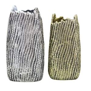 แจกันดอกไม้โลหะทำด้วยมือแจกันตกแต่งหรูหราทันสมัยทำด้วยมือสำหรับการตกแต่งห้องนั่งเล่นที่หรูหรา - Product Image 3