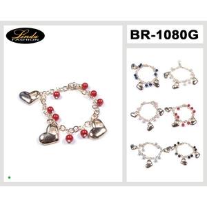 Pulsera Linda FASHION con Cuentas en Forma de Corazón, Chapada en Plata 925, Joyería Fina para Mujer, Uso Diario - Product Image 3