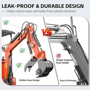Mini-excavatrice d'origine d'usine de 2650 lb avec moteur à essence de 13,5 CV, accessoires à connexion rapide, compacte, avec garantie de PLUS QUE DE L'UN AN - Product Image 3