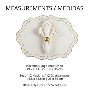 Ensemble de sets de table et de serviettes brodés Saultlink Royale pour mariages, hôtels, vente en gros OEM - Product Image 5