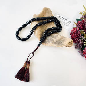 Chapelet islamique en ambre de la Baltique, couleur ambre cerise, Misbaha - Product Image 4