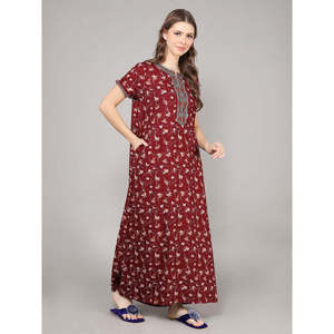 Conjunto de Bata de Noche de Manga Corta Estampada con Bolsillo Lateral y Bordado en el Cuello, Tejido Suave, para Novias, Suministro ODM, Personalizable, 3 Piezas - Product Image 3