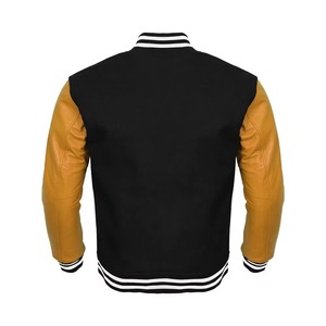 Chaqueta Universitaria de Invierno para Hombre, Nueva, Personalizada, con Parches, Mangas de Cuero Auténtico, Logotipo Bordado, Gran Venta - Product Image 2