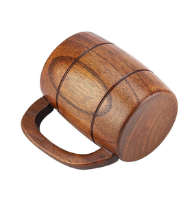 Tasse à thé à café de forme ronde en bois de conception classique pour la maison et le bureau accessoire décoratif qualité admirable - Product Image 3