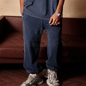 Pantalon de jogging délavé à l'acide de qualité supérieure en mélange de coton doux, coupe confortable, style streetwear tendance, vente en gros - Product Image 6