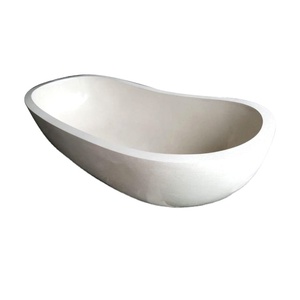 Bañera de Lujo Moderna de Resina Terrazo Independiente con Desagüe y Reposabrazos, Tamaño Personalizado para Hotel o Villa - Product Image 4