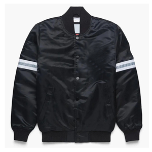 Vente en gros de veste Lettermen en satin vintage de qualité supérieure avec coutures personnalisées pour hommes et femmes - Product Image 4