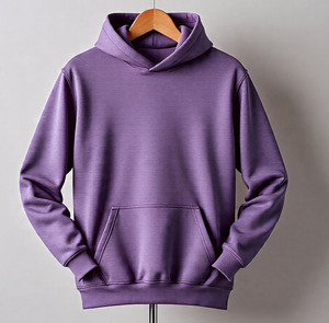 <span class=keywords><strong>Felpa</strong></span> con Cappuccio Stampata Happy Holi Unisex, Pullover in Cotone Viola, <span class=keywords><strong>Felpa</strong></span> Casual Primaverile con Tasca Frontale - Product Image 6