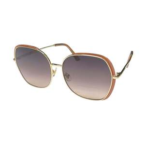 Lunettes de soleil Sean John SJS4009Ce, verres dégradés, or transparent, blanc, ovales, design de célébrité, protection UV/UVB à 100 %, légères - Product Image 1