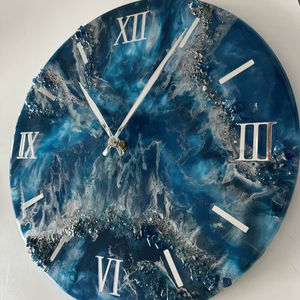 Horloge murale en résine de quartz faite à la main moderne avec affichage à aiguilles Style antique Décoration artistique pour salon - Product Image 1