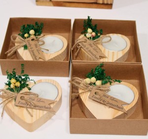 Portavelas de madera duradero respetuoso con el medio ambiente hecho a mano, función plegable, regalos de boda personalizados, accesorios de soporte para árbol de Navidad - Product Image 2