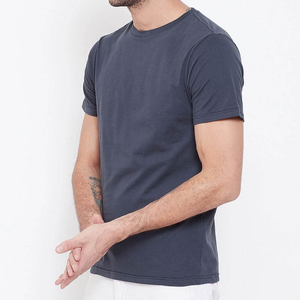 T-shirt décontracté pour homme à manches courtes 100% coton de haute qualité Impression personnalisée du logo Respirant Uni 220g en solde - Product Image 5