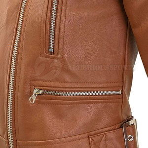 Chaqueta de piel de oveja transpirable para mujer, chaqueta de moda de alta calidad, venta al por mayor pura, diseño único teñido liso, Color personalizado - Product Image 6