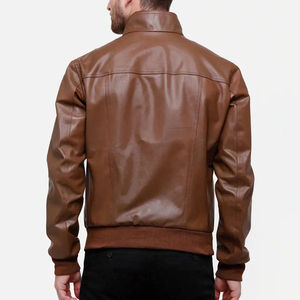 Chaqueta de Cuero para Hombre con Cremallera Completa, Estilo Motociclista, Moda de Invierno, Venta al por Mayor - Product Image 3