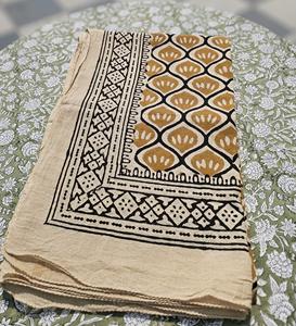 Vêtement de plage en coton pour femmes indiennes fait à la main, dupatta à col, imprimé à la main, coton naturel respirant, vêtements de fête à la piscine, vêtements d'été, grand paréo - Product Image 2