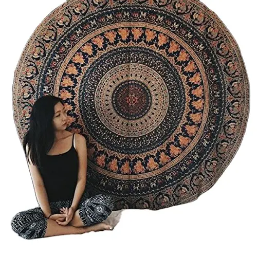 Indian Hippie Gypsy Bohemian Psychedelische Katoen Mandala Muur Opknoping Wandtapijten Multi Kleur Queen Size Grote Mandala Tapestry Hipp