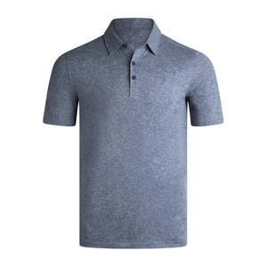 เสื้อโปโลสำหรับผู้ชายเสื้อกีฬาแขนสั้นลำลองพิมพ์ลายสีทึบ - Product Image 6