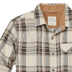 Outdoor Heavyweight 100% Cotton <b>Flannel</b> <b>Shirt</b> with Breathable Feature <b>Men's</b> Long Sleeve Casual <b>Shirt</b> OEM/ODM Services - Product Image 6