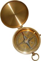 Gran caja de almacenamiento de palisandro con brújula de latón completamente funcional de 4 \ ", disfraz de Cosplay de pirata náutico, regalo promocional de negocios