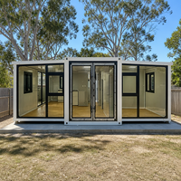 YESON Maison Conteneur Pliable Extensible de Luxe 40 pieds avec Verre Panoramique, Studio Préfabriqué Moderne, Prix de Gros Usine