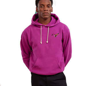 Haute qualité hommes et femmes épais polaire rose couleur pull à capuche avec logo brodé sur le devant à vendre - Product Image 1