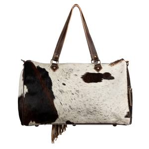 Bolso bohemio hecho a mano de piel auténtica de vaca para mujer, bolso vintage con cierre de cremallera y borla - Product Image 3