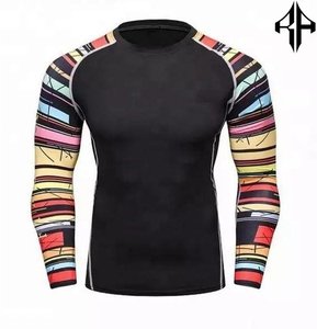 Top venta de los hombres de manga larga Rash Guard de alta calidad Spandex poliéster sublimación Nueva llegada - Product Image 4