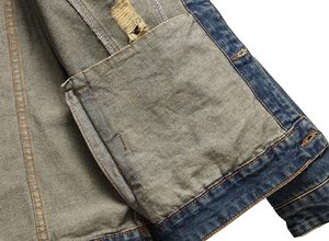 Denim Cotton Fabric <b>Jackets</b> Manufacturer Pigment Washing Oem Custom <b>Mens</b> Jean Denim <b>Jacket</b> - Product Image 5