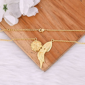 จี้รูปนกเรียบง่าย สไตล์เรียบหรู สร้อยคอทองเหลืองชุบทอง งานแฮนด์เมด สำหรับใส่ทุกวัน - Product Image 2