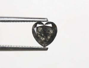 1.20 CT Naturel Lâche Diamant Bague De Fiançailles Coeur Coupe 5.90X5.90 MM Sel Poivre Diamant - Product Image 6