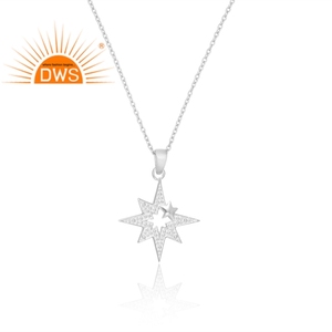 Latest Selling 925 Sterling Silver Pendant Necklace Custom Jewelry for Women Trendy 18 Inch Wedding Gift - Product Image 2