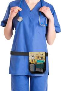 Vaslcare Sac banane d'allaitement avec poches pour matériel médical Sangle Accessoires d'infirmière pour le travail Sac de rangement pour la taille de l'infirmière - Product Image 4