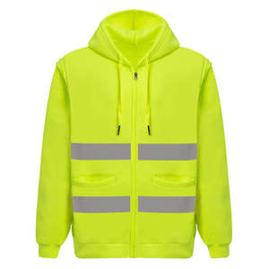 Wholesale <b>High</b> Visibility Sweatshirt for Men Work Best Quality Reflect Hi <b>Viz</b> Safety Green <b>Hoodies</b> with Customized Logo 2026 - Product Image 3